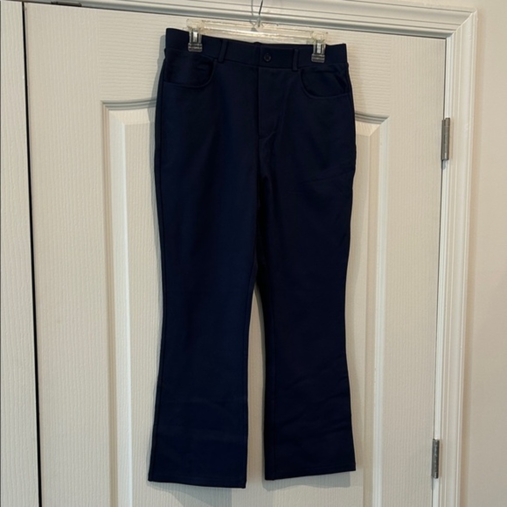 NWT HALARA Navy Blue Flared Pants Size Large